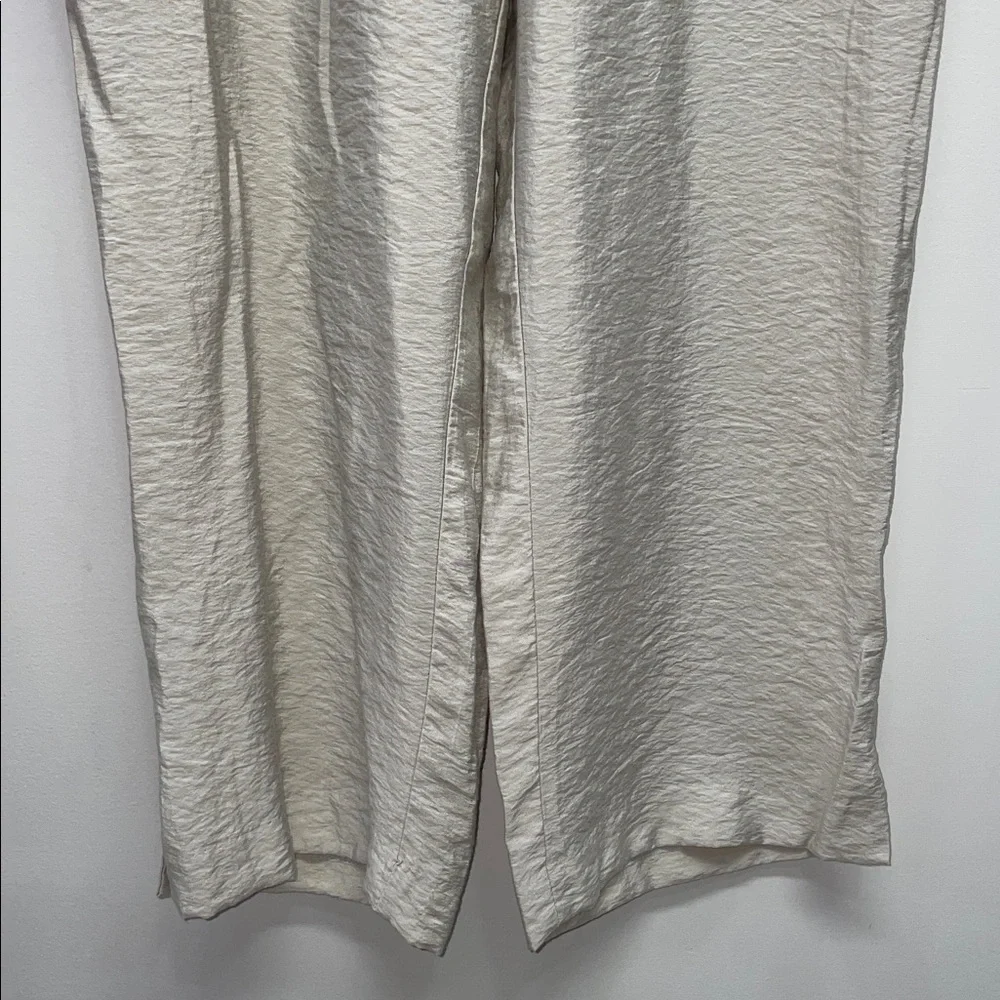 NWT Chico’s Khaki Fluid Crinkle Crop Pant The Ultimate Fit Chico’s 1.5 (US M/10) - Picture 3 of 16